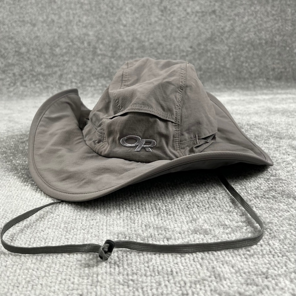 Outdoor Research Helios Sun Hat Pewter Grey Wide Brim UPF 50 Large 243441